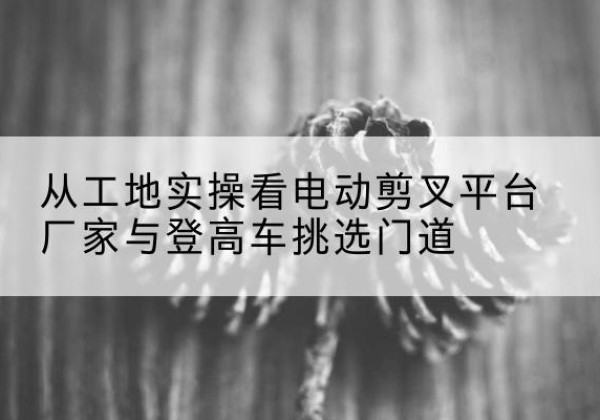 木垒电动剪叉升降平台厂家-从工地实操看电动剪叉平台厂家与登高车挑选门道