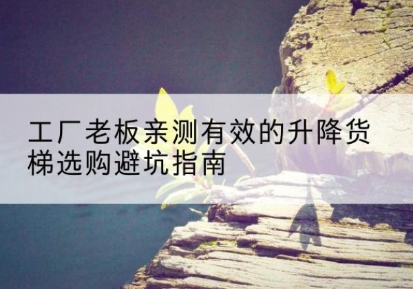 木垒升降货梯怎么选-工厂老板亲测有效的升降货梯选购避坑指南